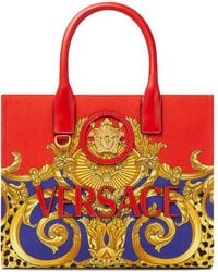 Versace - Cheetah Barocco La Medusa Small Tote Bag - Lyst