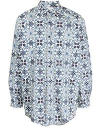 Drole de Monsieur - Overhemd Met Geometrische Print - Lyst