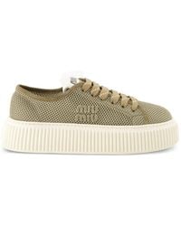 Miu Miu - Mesh Platform Sneakers - Lyst