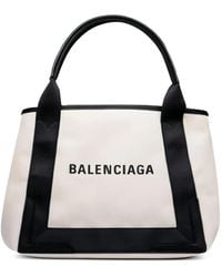 Balenciaga - Small Cabas Logo Tote Bag - Lyst