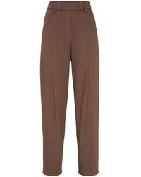 Brunello Cucinelli - Straight Trousers With Monili Detail - Lyst