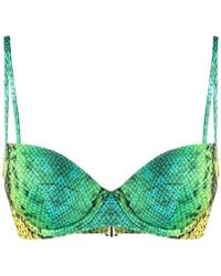 Noire Swimwear - Bikinitop Met Slangenhuidprint - Lyst