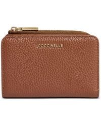 Coccinelle - Metallic Soft Grained Leather Wallet - Lyst