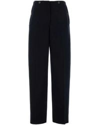 Ferragamo - Button-Detailing Virgin-Wool Straight Trousers - Lyst