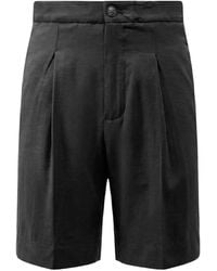 Hevò - Torre Lapillo Pleated-Front Tailored Shorts - Lyst