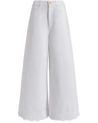 Alberta Ferretti - Frayed-Hem Jeans - Lyst