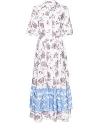 Eleventy - Chemisier Lungo A Fiori - Lyst