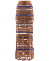 Nenette - Wendy Crochet-Knit Tiered Maxi Skirt - Lyst