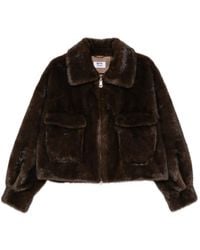 Betta Corradi - Faux-Fur Flap-Pockets Jacket - Lyst