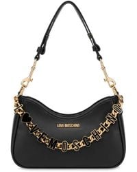 Love Moschino - Shoulder Bag With Chain And Logo - Lyst