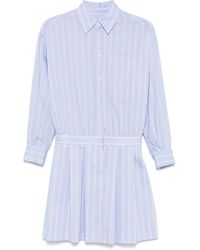 Manuel Ritz - Striped Mini Shirt Dress - Lyst