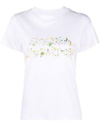 Stella McCartney - Floral Logo-print T-shirt - Lyst