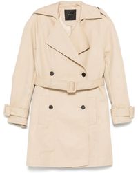 Pinko - Light 'Tears' Double-Breasted Trench Coat - Lyst