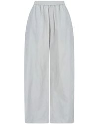 MM6 by Maison Margiela - Crinkled Wide-Leg Trousers - Lyst