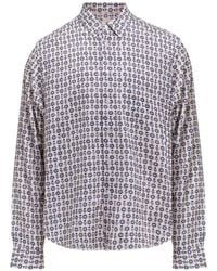 vowels - Floral-Detail Long-Sleeve Shirt - Lyst