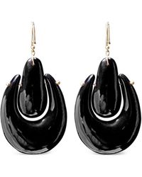 Ten Thousand Things - 18kt Yellow Gold Large O'keeffe Onyx Earrings - Lyst