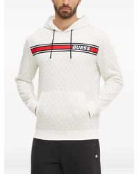Guess - Logo Stripe Hoodie - Lyst