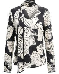 KARL LAGERFELD - Printed Fluid Blouse - Lyst