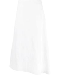 Jil Sander - Asymmetric Linen Midi Skirt - Lyst