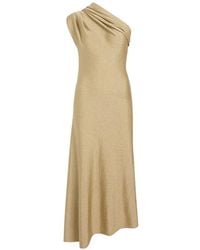 KHAITE - Coast Draped Midi Dress - Lyst