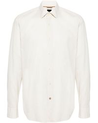 BOSS - Poplin Cotton Shirt - Lyst