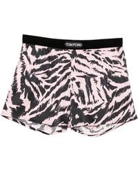 Tom Ford - Tiger-Print Logo-Patch Boxers - Lyst