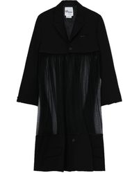 Noir Kei Ninomiya - Robe mi-longue à effet de transparence - Lyst