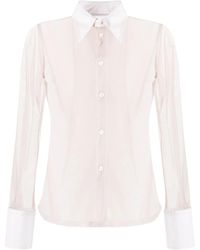 MM6 by Maison Martin Margiela - Semi-Transparentes Hemd - Lyst