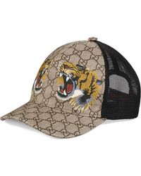 Gucci Gorra de béisbol GG Supreme con estampado de tigre - Multicolor