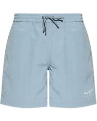 AllSaints - Undergrnd Drawstring Swim Shorts - Lyst