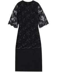 Valentino Garavani - Embellished Floral-Lace Midi Dress - Lyst