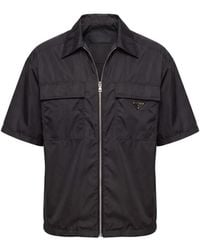 Prada - Short-Sleeve Light Re-Nylon Shirt - Lyst