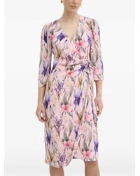 Nissa - Floral-Print Midi Wrap Dress - Lyst