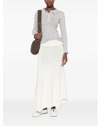 Baserange - Omato Ribbed-Knit Polo-Collar Top - Lyst