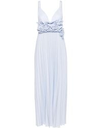 P.A.R.O.S.H. - Floral-Appliqué Pleated Gown - Lyst