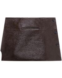 Courreges - Oblique Vinyl Mini Skirt - Lyst