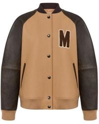 Moschino - Contrast-Sleeves Bomber Jacket - Lyst