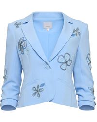 Cinq À Sept - Le Petit Khloe Beaded-Flowers Jacket - Lyst