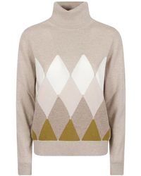 Ballantyne - Argyle-Intarsia Sweater - Lyst
