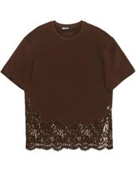 Bimba Y Lola - T-Shirt À Manches Ornées De Dentelle - Lyst