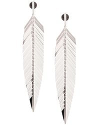 CADAR - 18Kt Large Feather Drop Earrings - Lyst