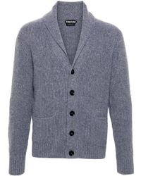 Tom Ford - Shawl-Collar Ribbed Cardigan - Lyst