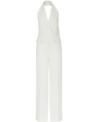 BOSS - Peak-Lapel Halterneck Jumpsuit - Lyst