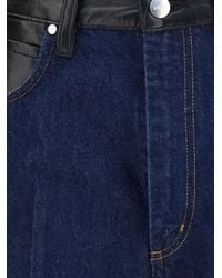 Agolde - Morgan Leather-Panelled Jeans - Lyst
