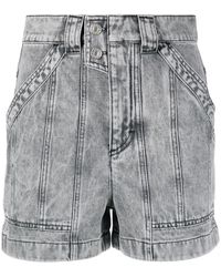 Isabel Marant - Jeans-Shorts mit Kontrasteinsatz - Lyst