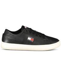 Tommy Hilfiger - Logo-Patch Leather Sneakers - Lyst