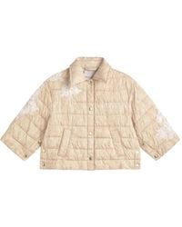 ERMANNO FIRENZE - Floral-Embroidered Quilted Jacket - Lyst
