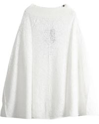 Extreme Cashmere - N°523 Kelly Floral-Lace Flared Midi Skirt - Lyst