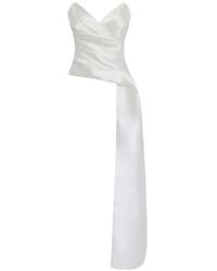 Elisabetta Franchi - Gazar Top With Tail-Like Panel - Lyst
