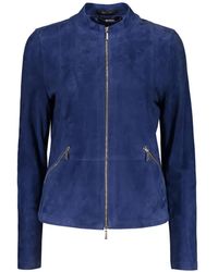 Moorer - Suede Zip-Up Jacket - Lyst